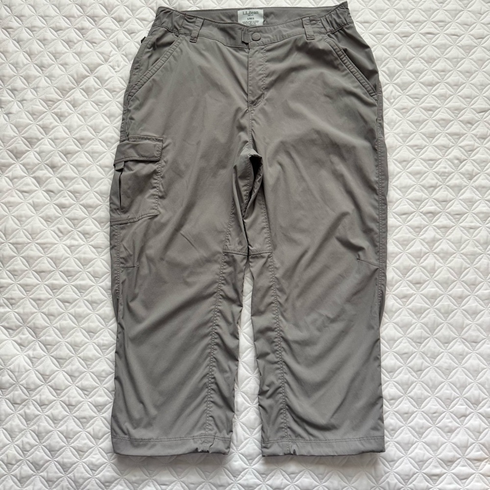 L.L.Bean Women's Gray Tropicwear Capri Pants Size S